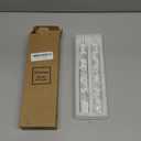 Eywamage White Snowflakes Christmas Flameless Taper Candles with Remote, Flickering LED Wax Candlesticks Set of 2