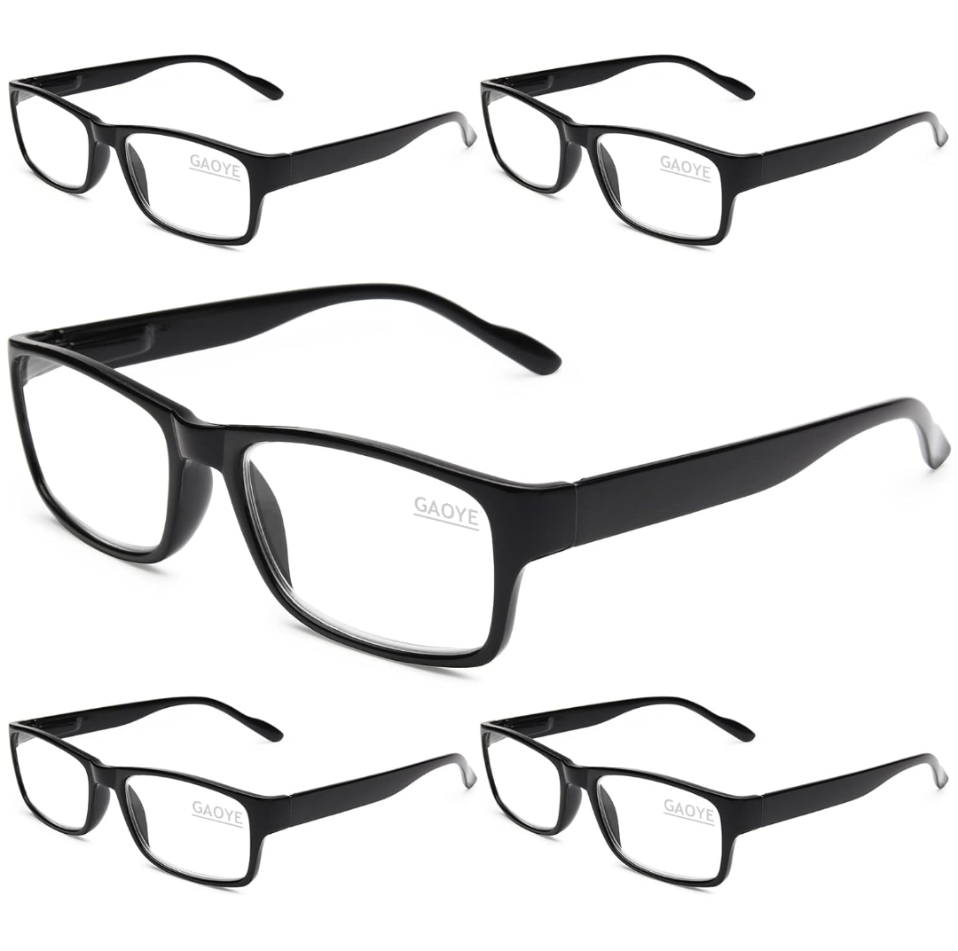 Gaoye Professional Reading Glasses for All Day - Computer Readers with Blue Light Protection - Value Pack, +0.5