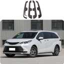 Car Accessories Car Interior Accessories Middle Row Door Handle Decoration Cover Trim Compatible with Toyota Sienna 2021 2022 2023 2024 2025 2026 (Peach Wood Style) 4PCS ABS