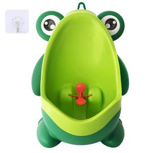 Frog Pee Training,Cute Potty Training Urinal for Boys with Funny Aiming Target, Green Urinals for Toddler Boy