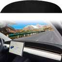 Model 3 Model Y Dashboard Cover Interior Tesla Accessories Compatible with Model Y/3 2017-2021 2022 2023 (Black)