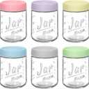 Xyptorix 6-Pack 16oz Overnight Oats Containers with Airtight Lids - Glass Mason Jars with Measurement Marks for Yogurt, Meal Prep & Chia Pudding, Stackable & Leakproof
