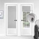 WdFour Triple Layers,UV Protect, 100% Light Block, Multi-use,Easy Installed Door Curtains, Adjustable Roller Shade, Window Blind, for Office, Wards and Home(30" Wx80 L,Light Gray,Pack of 1)