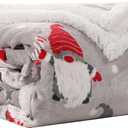 Electric Heated Blanket Full Size 72"x84", Dual-Sided Soft Flannel & Sherpa, LCD Display 10 Heat Settings with 1-12H Timer & Overnight Safe, Bed & Couch, Machine Washable, Santa Claus for Christmas