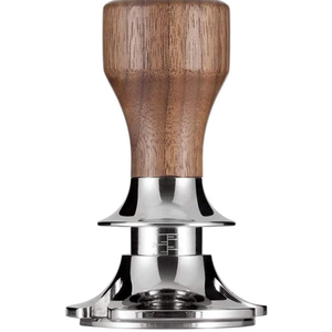 58.5mm Espresso Press Suitable for 58mm - Stainless Steel Flat Base for Coffee Tamper - Deep Adjustable Coffee Powder Hammer Press-A