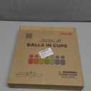 Ulanik Small Rainbow Balls in Cups Toddler Montessori Toys for 3+ Year Old Kids Wooden Matching Game for Learning Color Sorting and Counting  7 Balls