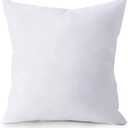 QUBA LINEN Throw Pillow Inserts (1 Piece, White), 18x18 Inches - Premium Cushion Fillers for Sofa, Bed, and Home Dcor (18x18 Inch)