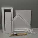 WOWLIVE Corner Bread Box for Kitchen Countertop, Large Double Layer Bread Storage Container for Homemade Bread, Black Bread Holder for Kitchen Counter, Under Cabinet Organizer (White, Medium)