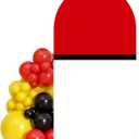 6  3.3 Ft Red Black and White Cartoon Arch Cover Spandex Fitted Fabric Round Top Stretchy Backdrop Stand Cover for Birthday Party Racing Theme Party Wedding Ceremony Anniversary Grad Decorations