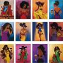Ctosree 12 Pcs Pre Drawn Canvas for Painting Adults Sip and Paint Party Kit Pre Printed Canvas Bulk for Date Night Bridal Shower Graduation and Art Party Favors(Stylish Lady,8 x 10 Inch)