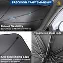 EcoNour Car Windshield Sun Shade | Foldable Car Umbrella Sun Shade | Windshield Cover Sunshade Blocks UV Rays | Sun Visor Protector | Automotive Interior Sun Protection Accessories (Medium 53" x 30")