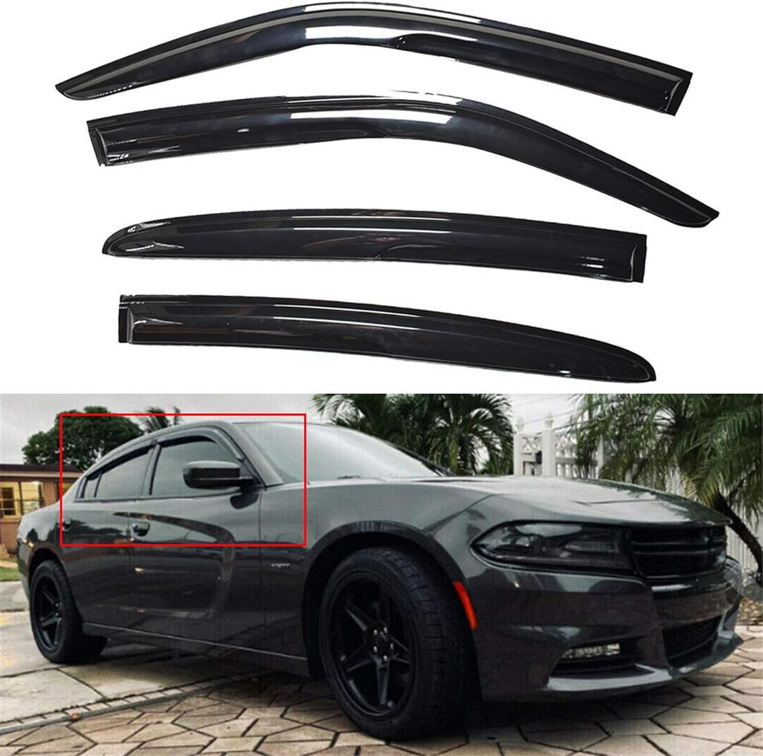 Acrylic Window Visors Rain Guards Vent Shade Replacement for 2011-2020 Dodge Charger