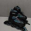 Inline Skates for Girls and Boys Ages 5-8 8-12 Light up Wheels, Adjustable Size Roller Skates Blades Kids Adult Women Outdoor (Cyan)