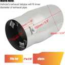 uxcell Car Universal 3" Inlet Exhaust Silencer Muffler Tip Fit 2-2.75inches Pipe