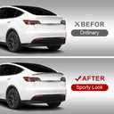 Spoiler Fit for Tesla Model Y 2020-2024, Upgrade ABS Material Rear Spoiler Wing OEM Rear Trunk Lip, Model Y Accessories, Matte Carbon Fiber
