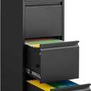 4 Drawer File Cabinet with Lock,Heavy Duty Vertical Filing Cabinets for Home Office, File Storage Cabinet for Letter/Legal/A4/F4 Size File,Assembly Required
