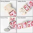 DOGWONG Valentine's Dog Collar, Adjustable Durable Pink Heart Dog Collar Cute Dog Collar for Small Medium Dogs