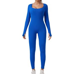 Women's Long Sleeve Jumpsuits Casual Workout Yoga Jumpsuits for Women Casual Jumpsuits for Women (M)