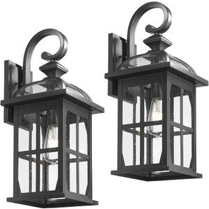 Darkaway 2pcs Large Outdoor Wall Light, 22inch Exterior Light Fixture with Seeded Glass, Aluminum Outside Lights Sconces Exterior Lighting for House Porch Patio Doorway