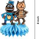 8Pcs Dog Cartoon Man Honeycomb Table Centerpiece Dog Birthday Party Supplies Table Decorations for Kids Party Decorations