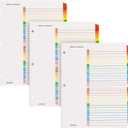 Oxford 1-31 Tab Dividers for 3 Ring Binders, Numbered Tab Dividers, Multicolor Numbered Binder Dividers, 3 Sets (89402)