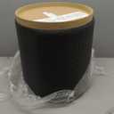 B FSOBEIIALEO Storage Ottoman Round Boucle Ottomans with Tray, Set of 2 Teddy Foot Rest Ottoman Cube with Storage for Living Room, Dark Grey 15"x15"x16.9"