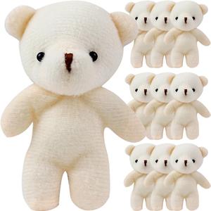 TOYANDONA 10 Pcs Mini Plush Bears, Bear Bulk Plush Stuffed Animals Tiny Soft Doll Present Stuffers for Graduation Birthday Baby Shower Party Favor and Decorations Cute Mini