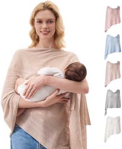 Momcozy Ultra-Light Nursing Cover for Breastfeeding, Soft Breathable Tencel™ Lyocell Fabric, Multi-Use Feeding Shawl, Newborn Essentials Must Haves(Shallow Brown)