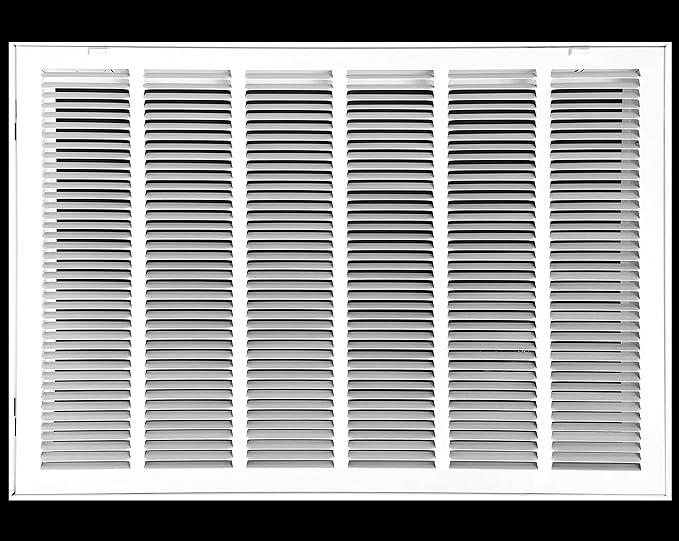 HVAC Premium 32 x 18 Duct Opening Steel Return Air Filter Grille, for 1-inch Filter, Removable Door, Flat Stamped HVAC Vent Cover Grille, Outer Dimensions 34.5 x 20.5