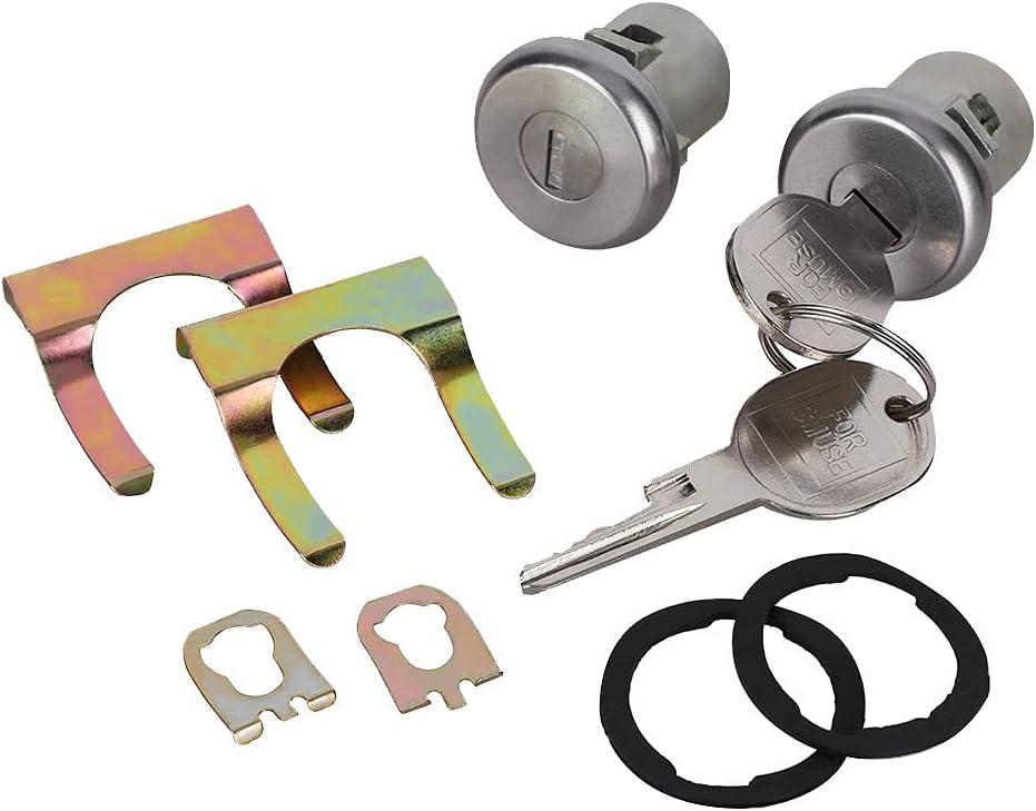 C10 Door Lock Cylinder for Chevy C10 C20 C30 Blazer K10 K5 Silverado GMC Sierra 1500 2500 3500 Jimmy Suburban Savana Buick Regal Lesabre Skylark Apollo Pontiac Truck Van Door Locks Cylinder Kit w/Keys