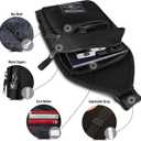 True Religion Crossbody Bag Men  Casual Shoulder Sling Bag for Men, Small Travel Mens Crossbody (One Size, Black)