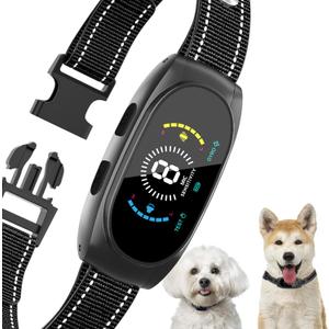 Smart Auto Dog Bark Collar, No Shock Anti Barking Collar for Small Medium Dogs 8-50lbs, Rechargeable & Waterproof Barking Control Device with Beep Vibration Mode & 8 Sensitivities