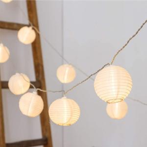 Lantern String Lights Waterproof Connectable Nylon Hanging Lantern String Lights Plug in White Decorative Lights for Patio Wedding Party Bedroom Indoor Outdoor Use,9.84FT