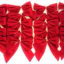 Red Velvet Christmas Bows - 20 Pack | 4.5 x 4.5 Inch Holiday Ribbon Bows for Indoor & Outdoor Decorating | Perfect for Christmas Trees, Wreaths, Garlands, & Gifts