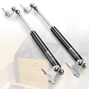 17 Inch 22.5Lbs/100N Gas Struts Springs Shocks Lift Support with L-Type Mounts for Boat Cover RV Bed Storage Heavy Duty Tool Box Lid Cabinet Trap Door Trailer Floor Hatch 2pcs by IAQWE