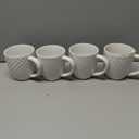 Pyrilo 14oz Embossed Ceramic Coffee Cups - Set of 4, Lead-Free Microwave & Dishwasher Safe Coffee Mugs for Home Office Café Tea Cocoa
