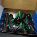 2PM SPORTS Inline Skates with Light Up Wheels, Roller Skates Blades for Boys Girls Kids , Size Adjustable Beginner Blades Roller Skates (Large - Youth (4Y-7Y US), Black & Green)