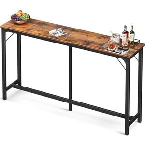 ODK 71 Inch Bar Table, Bar Height Pub Table, Counter Height Bar Table, Rectangular High Top Kitchen & Dining Counter Tables with Sturdy Legs & Easy-to-Clean Top, Rustic Brown ODK 71 Inch Bar Table, Bar Height Pub Table, Counter Height Bar Table, Rectangular High Top Kitchen & Dining Counter Tables with Sturdy Legs & Easy-to-Clean Top, Rustic Brown