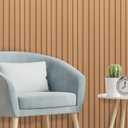 Art3d 48 x 6 Inch WPC Slat Wall Panels, 3D Wall Accents, 16-Pack, Boxwood