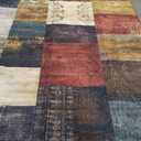 Tepook Modern Area Rug for Living Room, 8x10 Geometric Large Rugs for Bedroom, Washable Patchwork Rug Indoor Non-Slip Throw Carpets for Dining Room Office Farmhouse Home Decor, Multi