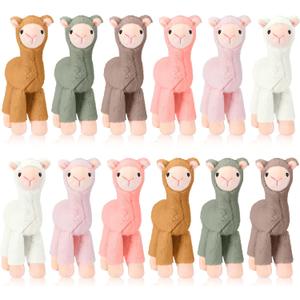 Aoriher 12 Pcs Mini Llama Stuffed Animals 7.87 Inch Alpaca Plush Dolls Cute Keychains Llama Party Favors for Boys and Girls Birthday Christmas Baby Shower Party Supplies Decorations Gift Bag Fillers