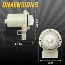 8181684 Washer Drain Pump by Seentech - Exact Fit for Whirlpool Kenmore Kitchen Aid Washers - Replaces AP3953640 1200164 280187VP 285998 8181684 8182819 8182821 AH1485610 EA1485610 PS1485610