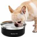 Gardner Pet Slow Water Bowl for Dogs  No Spill, Anti-Splash Floating Plate Design, Slows Drinking to Reduce Mess, Keeps Water Clean & Floors Dry, 2L (Black)