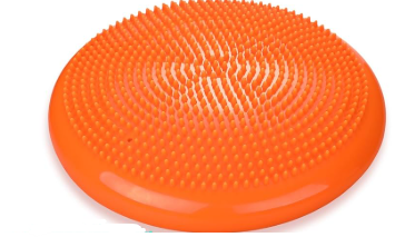 Trideer Inflatable Balance Disc for Balance Training, Proprioception, Strengthening Lower Extremities, Posture, Back Pain, Stress Relief, Restlessness and Anxiety. Yellow, 14 Diameter (13.8" diameter)