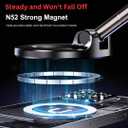 Vacuum Magnetic Car Phone Holder 360 Rotating Foldable Phone Holder for All Phones Adjustable Angle Desk & Monitor Mount for Landscape & Portrait View Strong Grip, Compact & Travel-Friendly