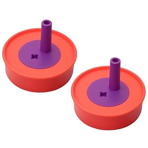 Compatible with Owala Kids Replacement Lid, Silicone Replacement Lid Fit for Owala Kids Insulation Stainless Steel Tumbler 12 Oz 15 Oz, with Spill Resistant Flexible Straw, Dishwasher Safe, Purple, 2Set.