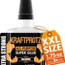 Super Glue XXL Value Size (1.76oz) All Purpose Liquid Adhesive for Plastic Bonds Wood, Metal, Rubber, Ceramic & Leather Industrial Strength Bonding