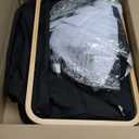 efluky Laundry Hamper with Lid, Trio Laundry Hamper with 3 Removable Bags, 3 Section Laundry Basket with Bamboo Handles for Bathroom, Bedroom & Laundry Room, 160L Black