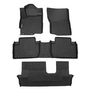 Binmotor-Floor Mats for Mitsubihi Outlander 2014-2021, All Weather Car Floor Mat for Outlander Accessories TPE Heavy Duty Liners