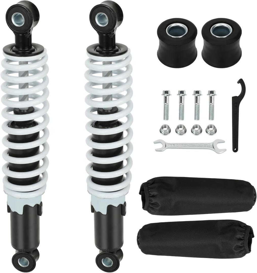 10" 11" Front Shock Absorbers Kit Compatible with 125cc 110cc Tao tao Coolster ATV Chinese Quad 4 Wheeler, 275mm Shock for 50cc 70cc 90cc Kazuma SunL Go Kart Suspension Parts with Shock Covers